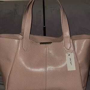 NWT! ON 34TH CHAI EMBOSSED SNAKE AZRIELL TOTE PURSE